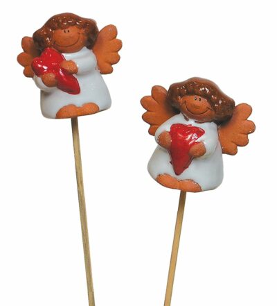 15 PINS ANGELES GUARDIAN GRES CORAZON 7CM