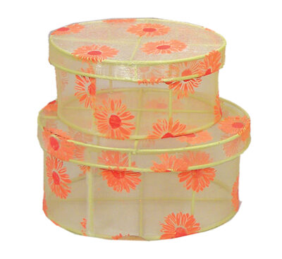 CAJA OVAL NYLON NARANJA 10CM