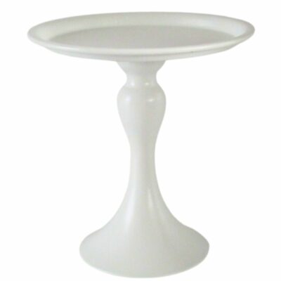 SOPORTE C/PIE METÁLICO, BLANCO/NEGRO, D. 18 CM, H. 18,5 CM MIN 12 PZ