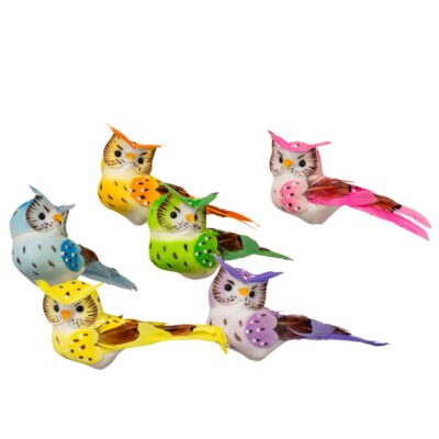 CLIP S/12 BÚHOS 6 MIX COLOR D12