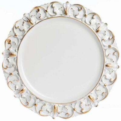 PLATO BARROCO BLANQUEADO D.36