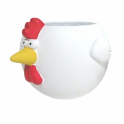 GALLINA CERAM. BLANCA 18X16, ALT. 12