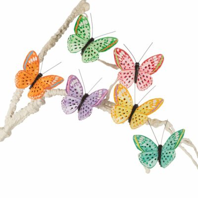 MARIPOSA S/12 MANCHAS COLORES CLIP D 7.5 PLUMA