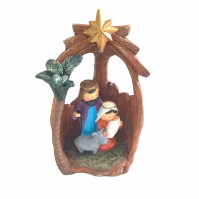 PESEBRE C/CABAÑA C/ESTRELLA 9.5X7 H15.5